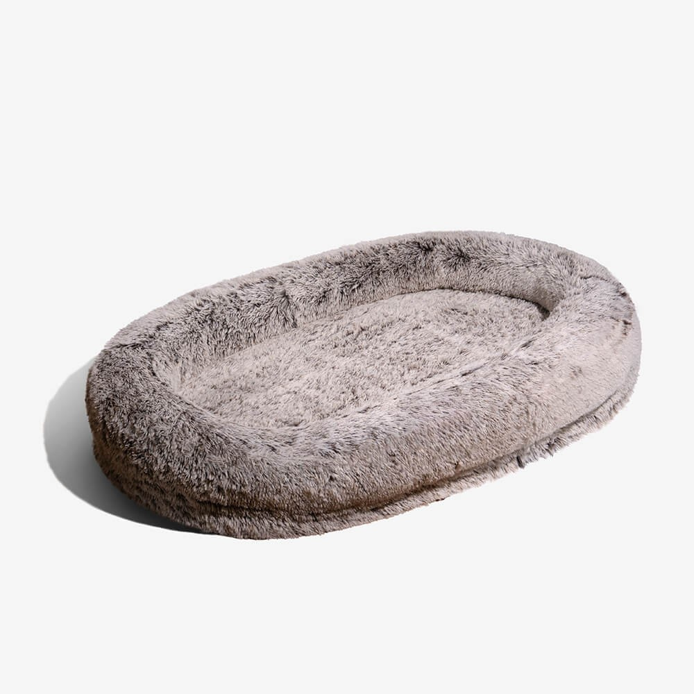 Dog Bed Cotton Fleece Donut Cushion for Comfortable Sleep
