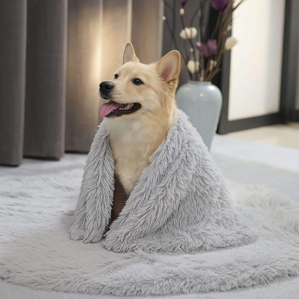 Dog Blanket Soft Fleece Throw for Warm Cozy Sleep and Furniture Protection
