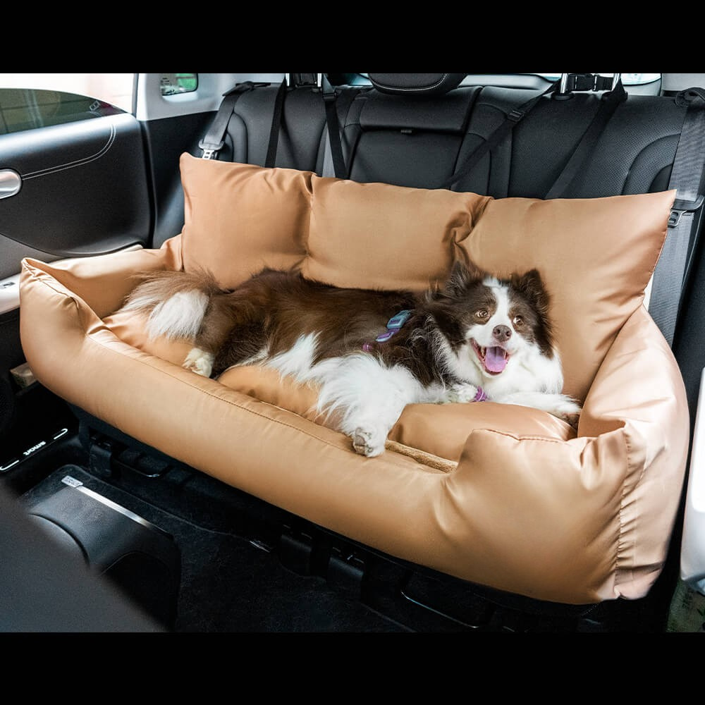 Dog Car Seat Bed Waterproof Travel Cushion for Large Pets