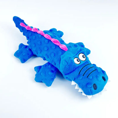 Dog Toy Durable Plush Crocodile Squeaky Toy for Small and Large Dogs