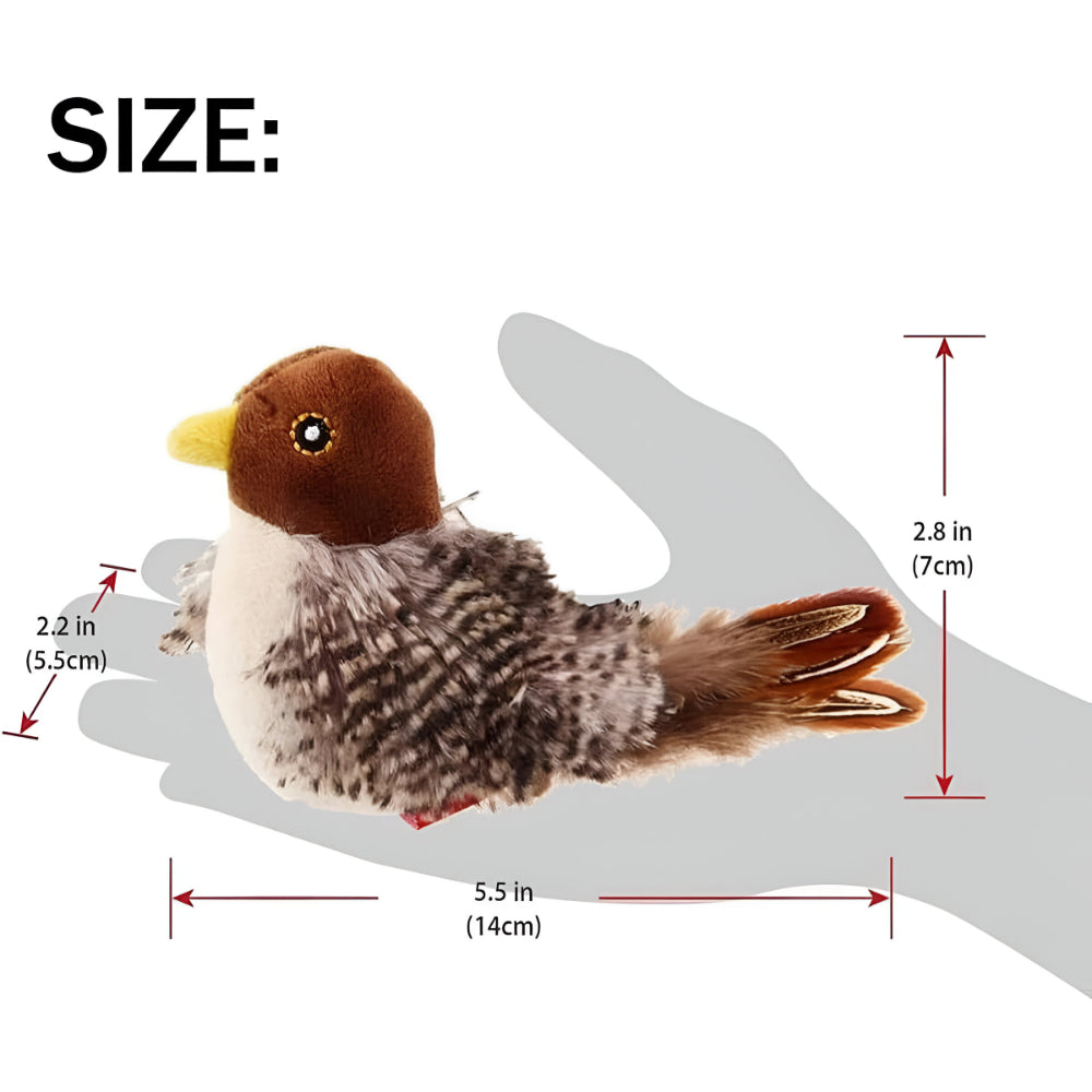 Cat Toy with Flapping Wings and Realistic Chirping Sounds