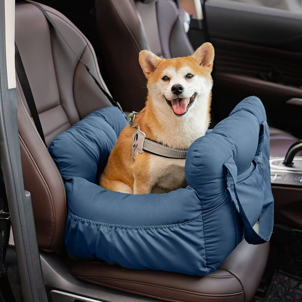Dog Car Seat Bed Portable Travel Carrier with Safety Harness