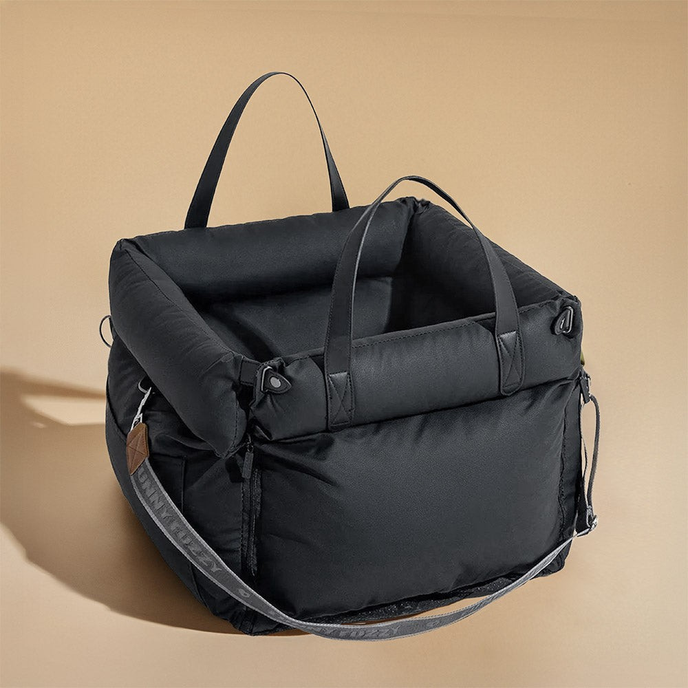 Dog Car Seat Bed Faux Leather Waterproof Travel Booster