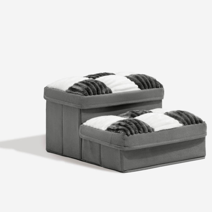 Dog Stairs with Storage and Non-Slip Cushioned Steps