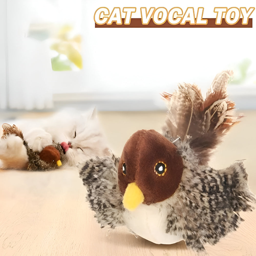 Cat Toy with Flapping Wings and Realistic Chirping Sounds