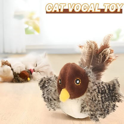 Cat Toy with Flapping Wings and Realistic Chirping Sounds