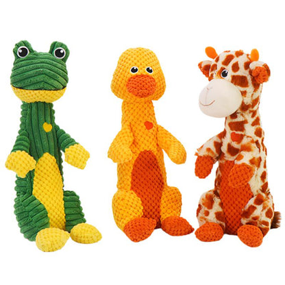 Dog Plush Toy for Aggressive Chewers Soft Squeaky Chew Toy