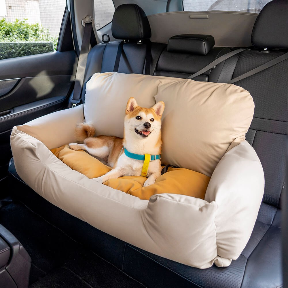 Dog Car Seat Bed Waterproof Travel Cushion for Large Pets