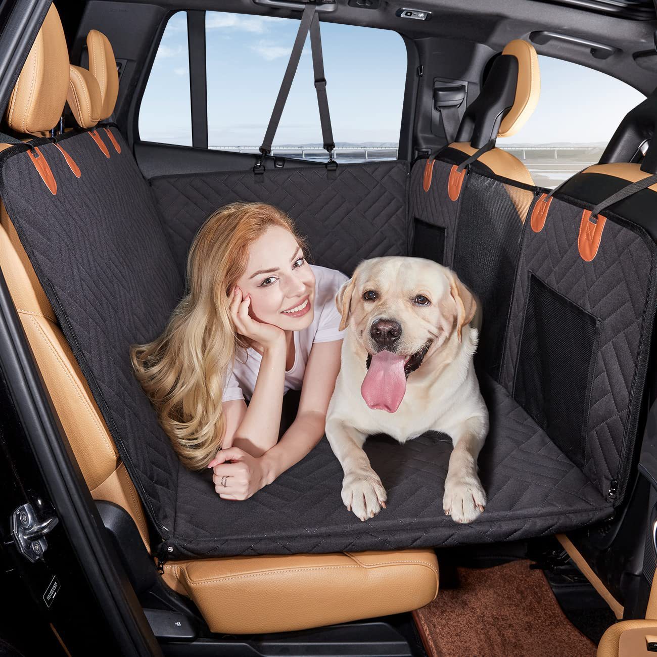 Back Seat Dog Extender with Memory Foam and Waterproof Protection 0
