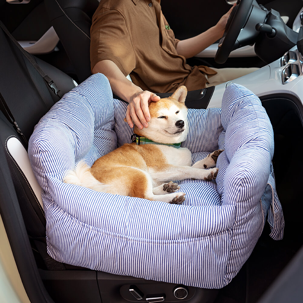 Best Dog Car Seat Bed with Safety Leash and Removable Cover 10