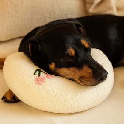 Calming Dog Pillow for Anxiety Relief Soft Plush Pet Neck Cushion