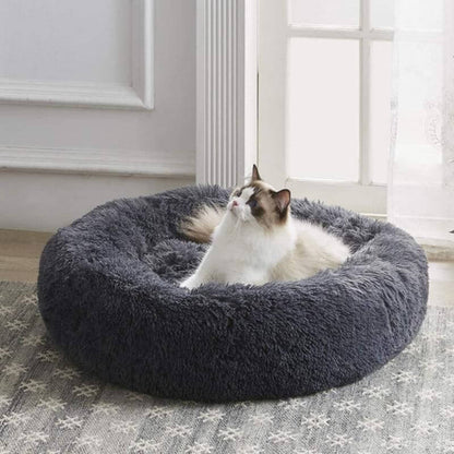 Calming Cat Bed for Anxiety Relief, Soft Plush Fabric, Multiple Sizes 1