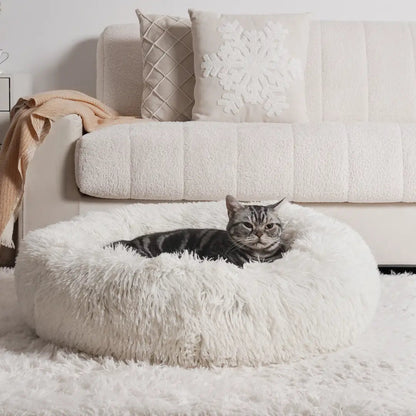 Calming Cat Bed for Anxiety Relief, Soft Plush Fabric, Multiple Sizes 3