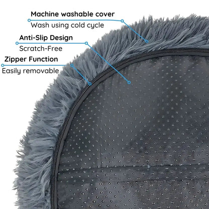 Calming Cat Bed for Anxiety Relief, Soft Plush Fabric, Multiple Sizes 7