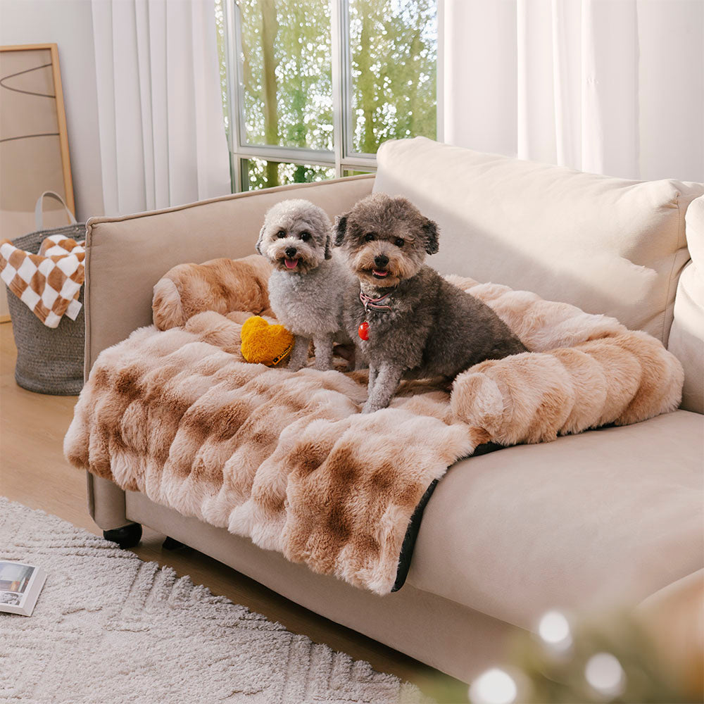 Calming Plush Dog Bed Sofa Protector Mat for Pets 12