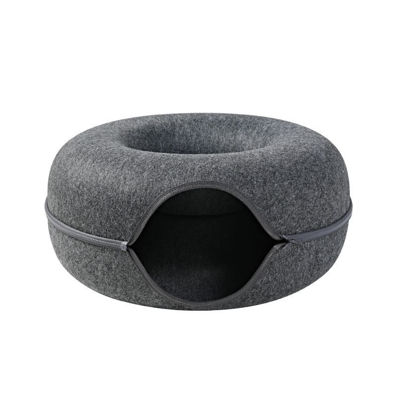 Cat Bed Donut Cave - Soft Padded Cozy Retreat for Cats 3