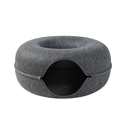 Cat Bed Donut Cave - Soft Padded Cozy Retreat for Cats 3