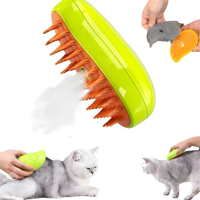Cat Grooming Brush for Shedding with Soothing Silicone Bristles 1