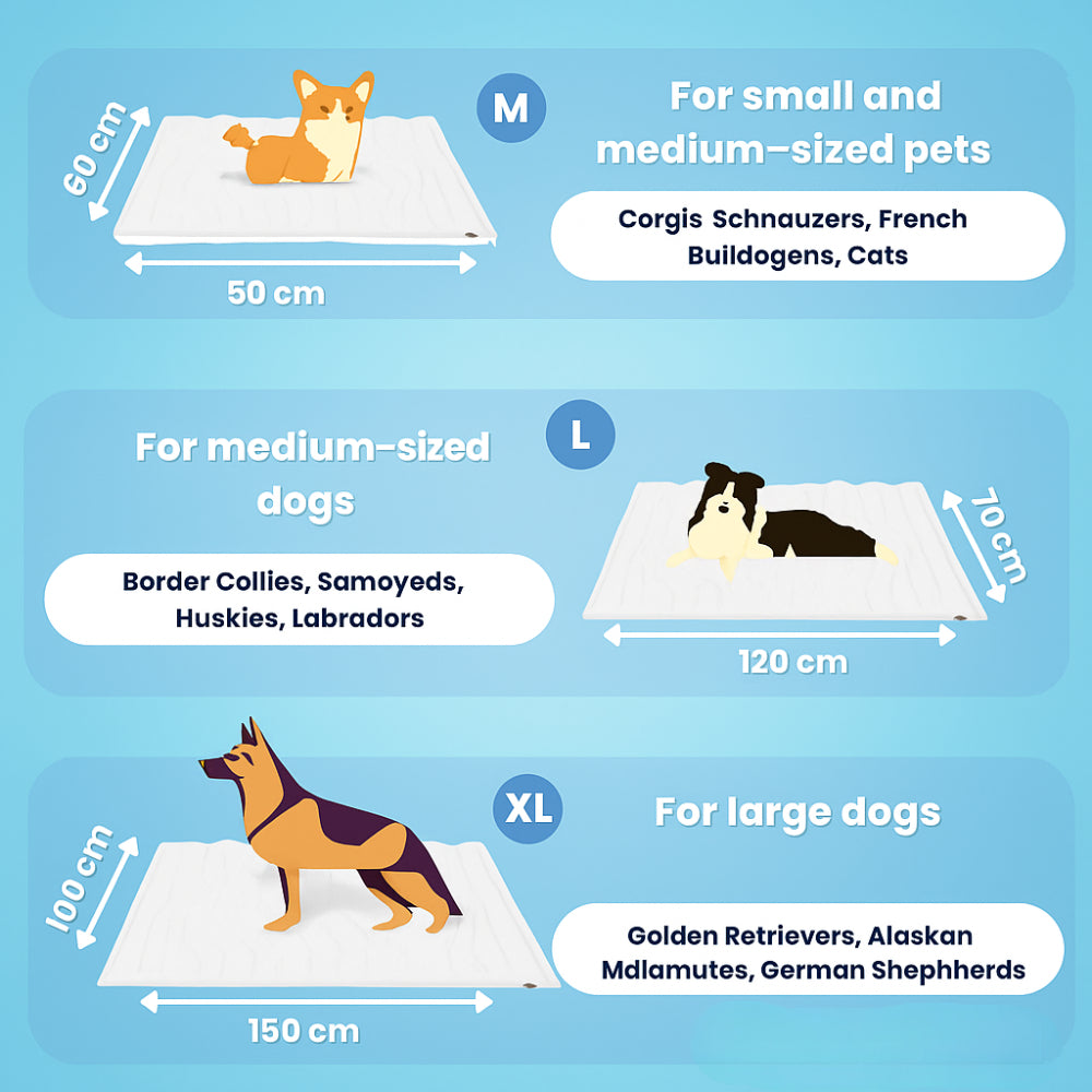 Dog Cooling Mat Reversible Washable Pad for Summer and Winter Comfort