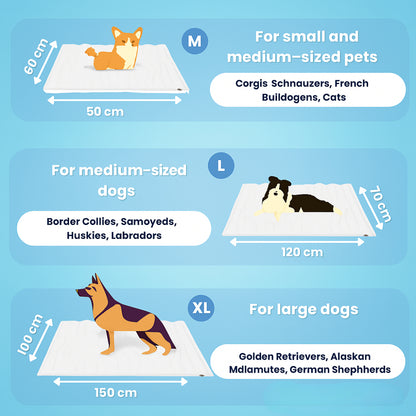 Dog Cooling Mat Reversible Washable Pad for Summer and Winter Comfort