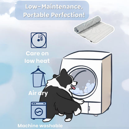 Dog Cooling Mat Reversible Washable Pad for Summer and Winter Comfort