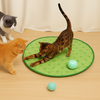 Cat Toy Interactive Play Mat for Indoor Exercise and Training