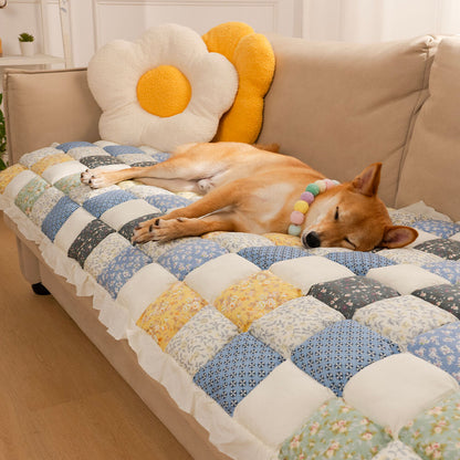 Couch Covers for Dogs - Garden Chic Cotton Sofa Protector Cover 13