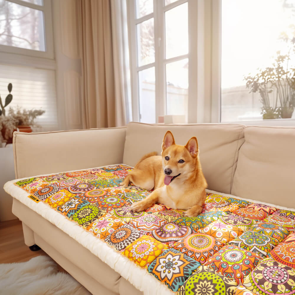 Couch Covers for Dogs - Garden Chic Cotton Sofa Protector Cover 9