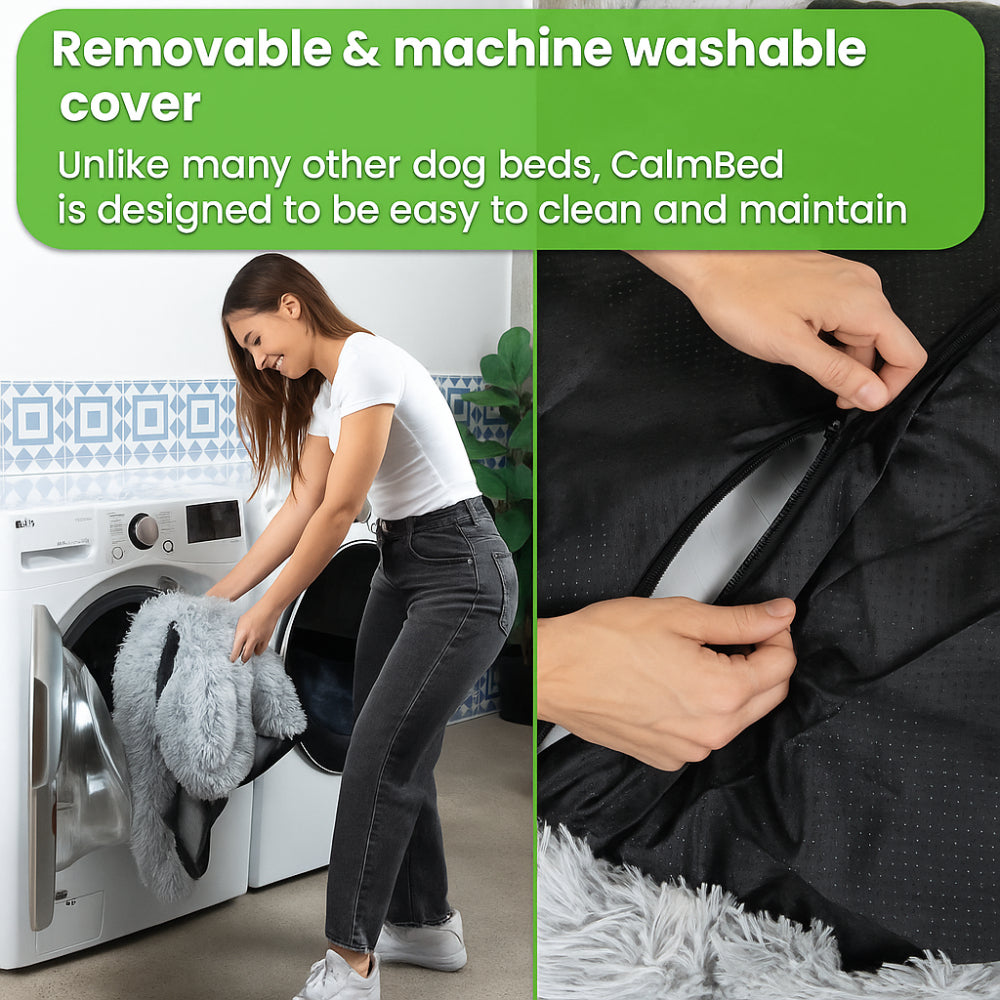 Dog Bed Plush Calming Donut for Anxiety Relief and Better Sleep