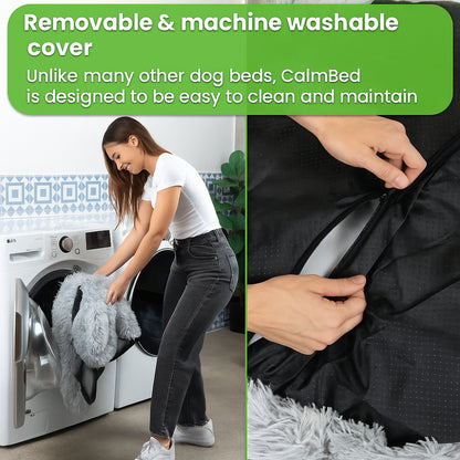 Dog Bed Plush Calming Donut for Anxiety Relief and Better Sleep