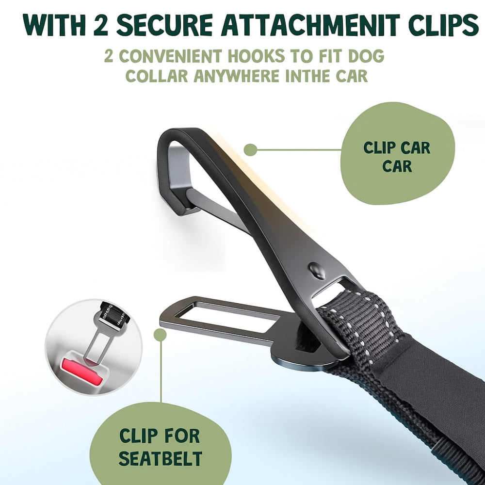 Dog Car Seat Belt Harness Adjustable Nylon Safety Leash for Travel