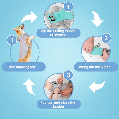 Dog Cooling Vest for Heat Protection and Outdoor Comfort