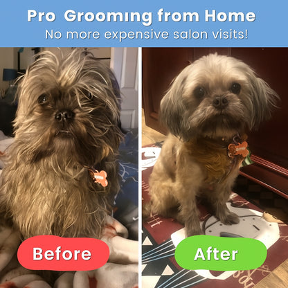 Dog Nail Clippers 4-in-1 Quiet Grooming Kit for Hair Paws and Nails