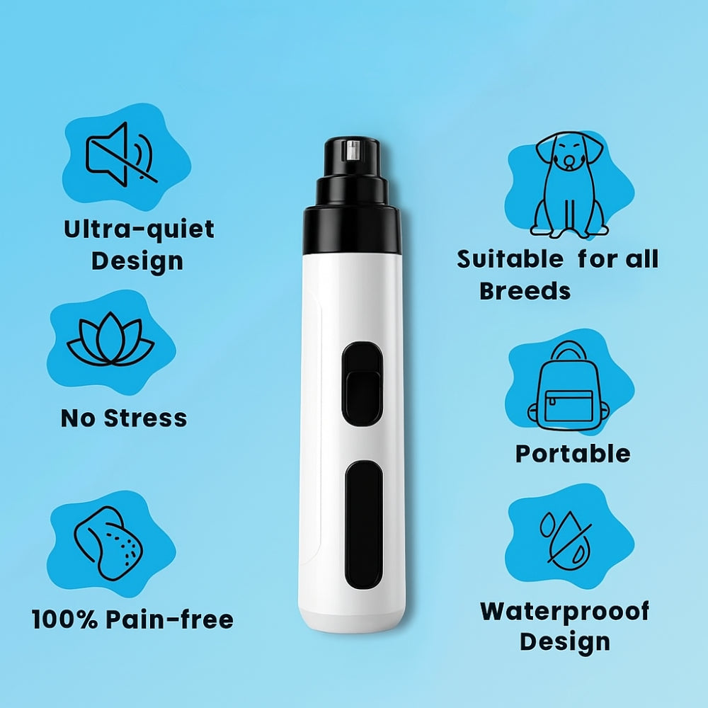 Dog Nail Grinder Electric Pet Care Tool for Quiet and Safe Grooming