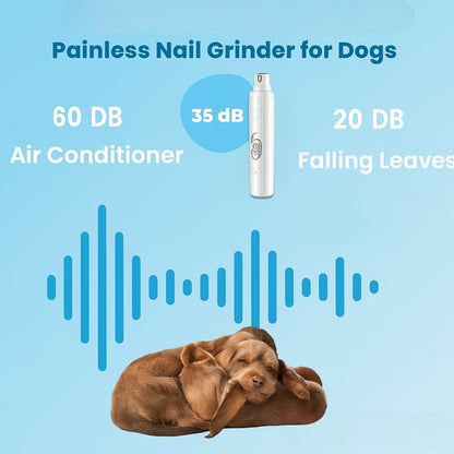 Dog Nail Grinder Quiet Electric Pet Nail Trimmer for Grooming