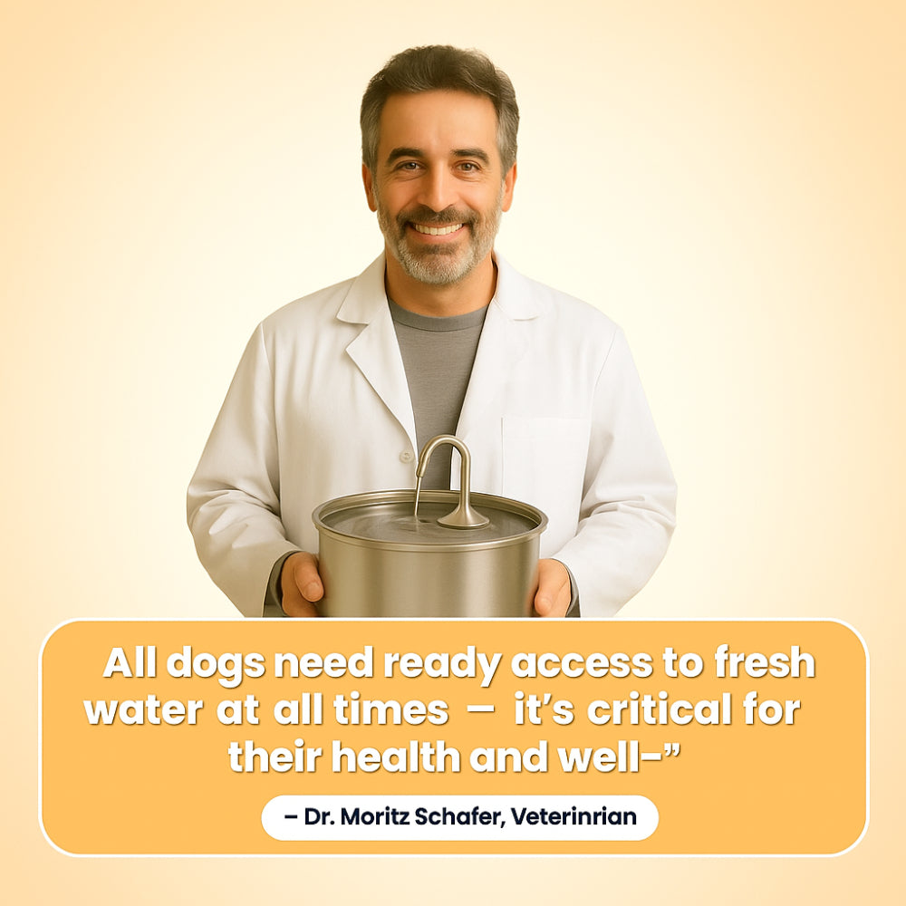 Dog Stainless Steel Water Fountain Large Quiet Dispenser