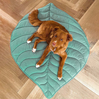 Dog Blanket Leaf Design - Soft Cotton Polyester Pet Blanket for Couch 9
