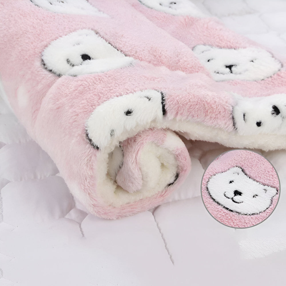 Pet Blanket Soft Plush Fleece Throw for Cozy Sleep and Furniture Care