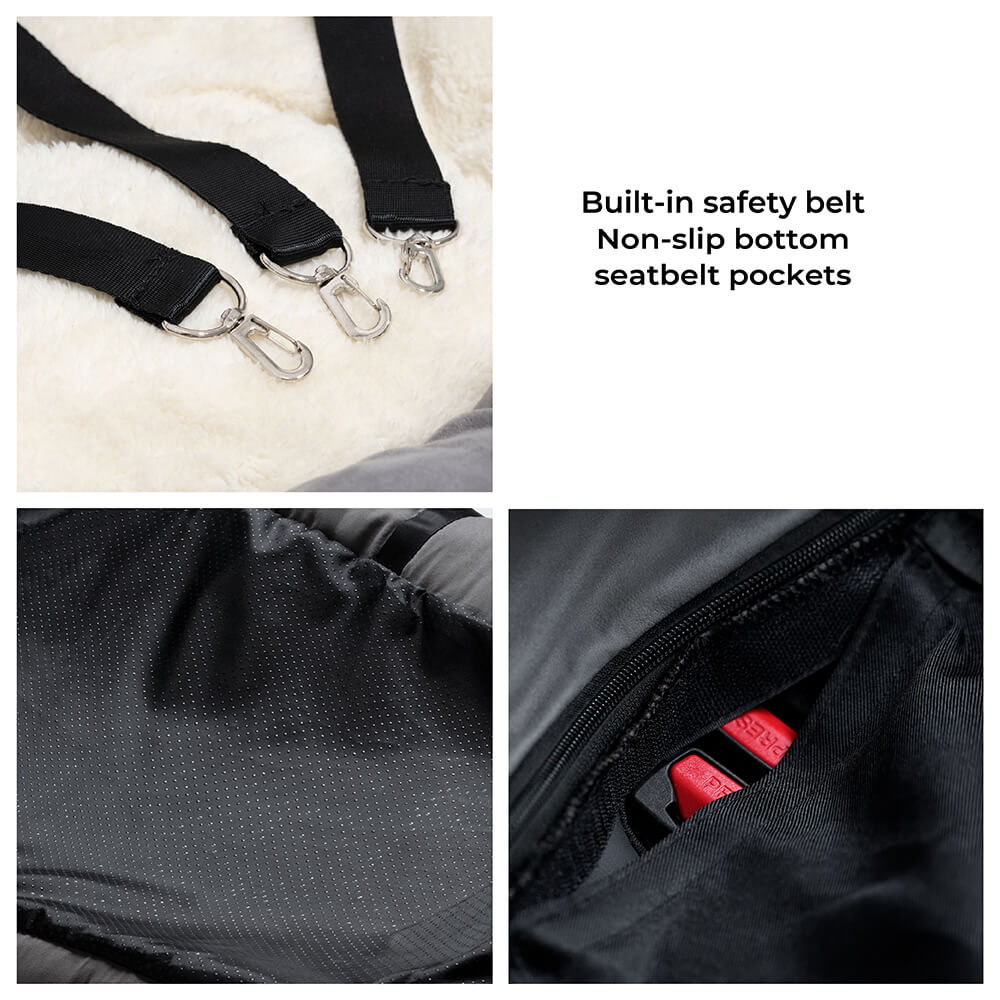 Dog Car Seat Bed with Safety Harnesses for Medium Large Dogs 20