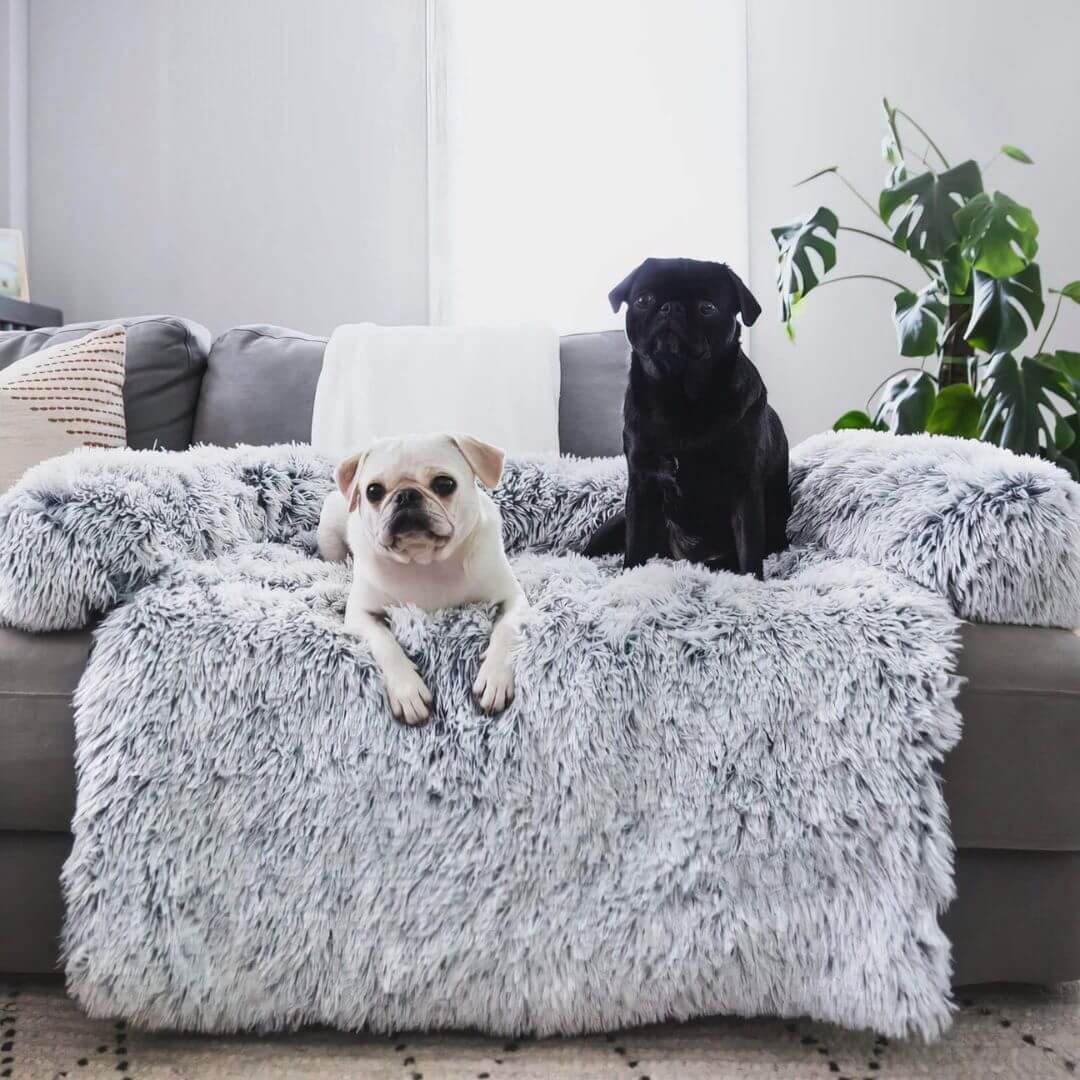 Dog Sofa Cover Fluffy Couch Protector for Pets with Anti-Slip Design 0