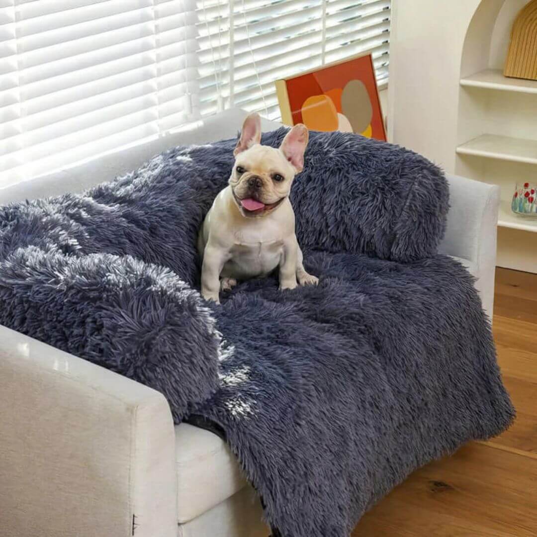 Dog Sofa Cover Fluffy Couch Protector for Pets with Anti-Slip Design 4