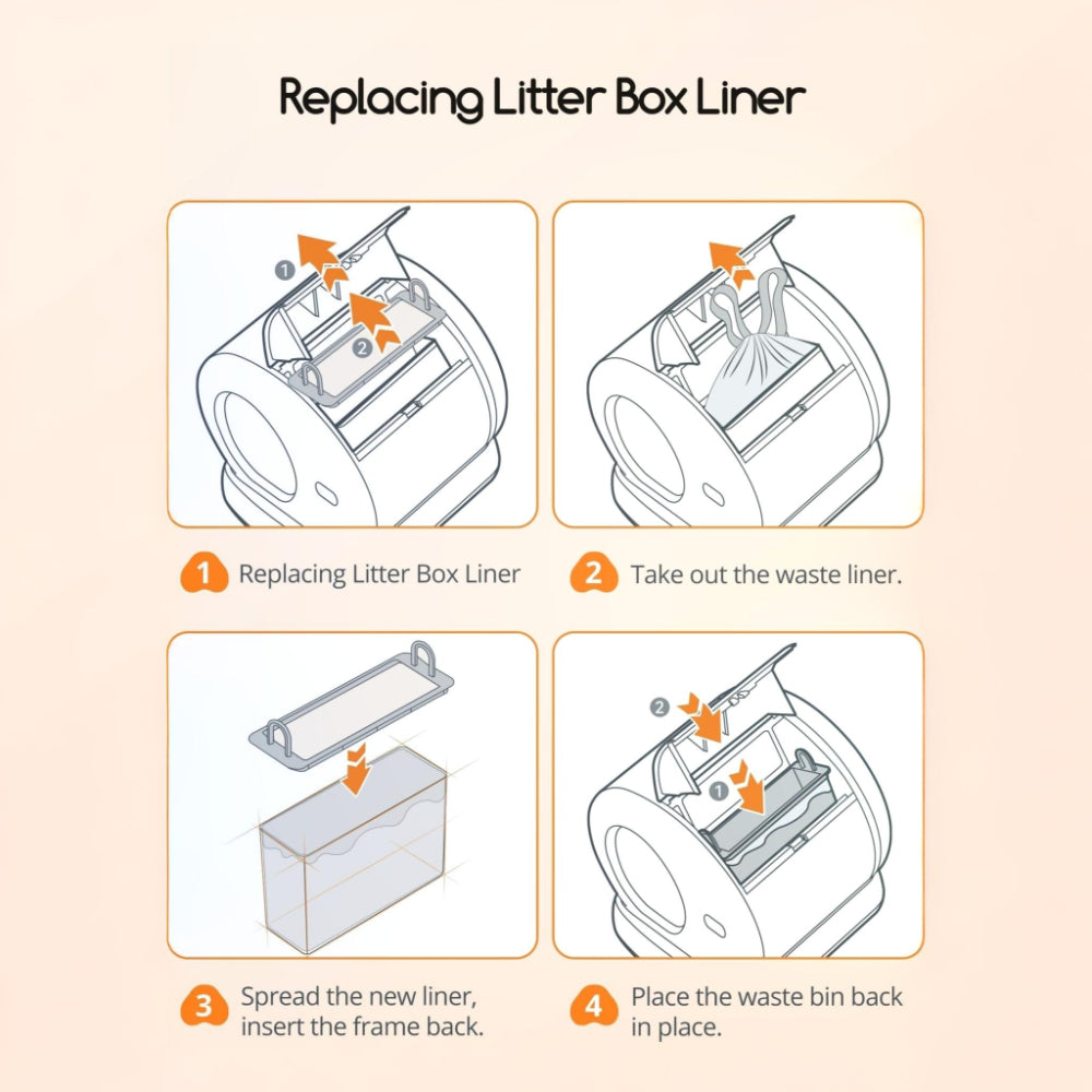 Cat Litter Box Liners Heavy Duty Drawstring Bags for Easy Cleaning