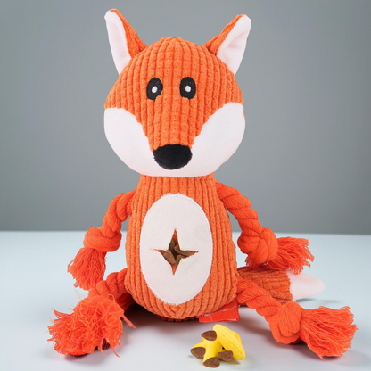 Dog Toy Plush Squeaky Animal Chew Toy for Small and Medium Dogs