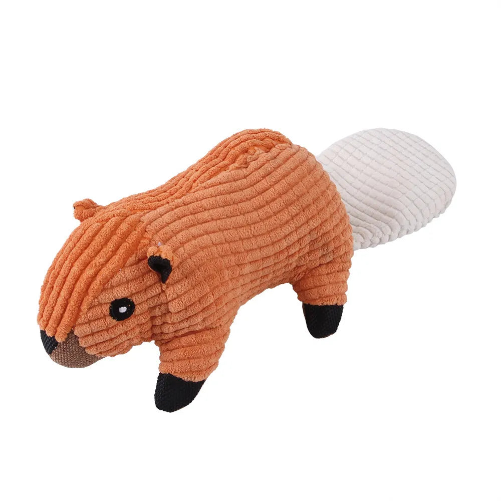 Durable Dog Toy for Aggressive Chewers - Plush Corduroy Critters 8