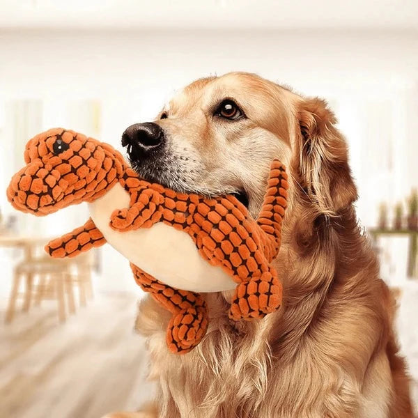 Durable Plush Dog Toy for Aggressive Chewers with Squeaker 2