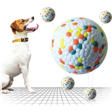 Indestructible Dog Ball Toy for Aggressive Chewers - Durable Rubber 1