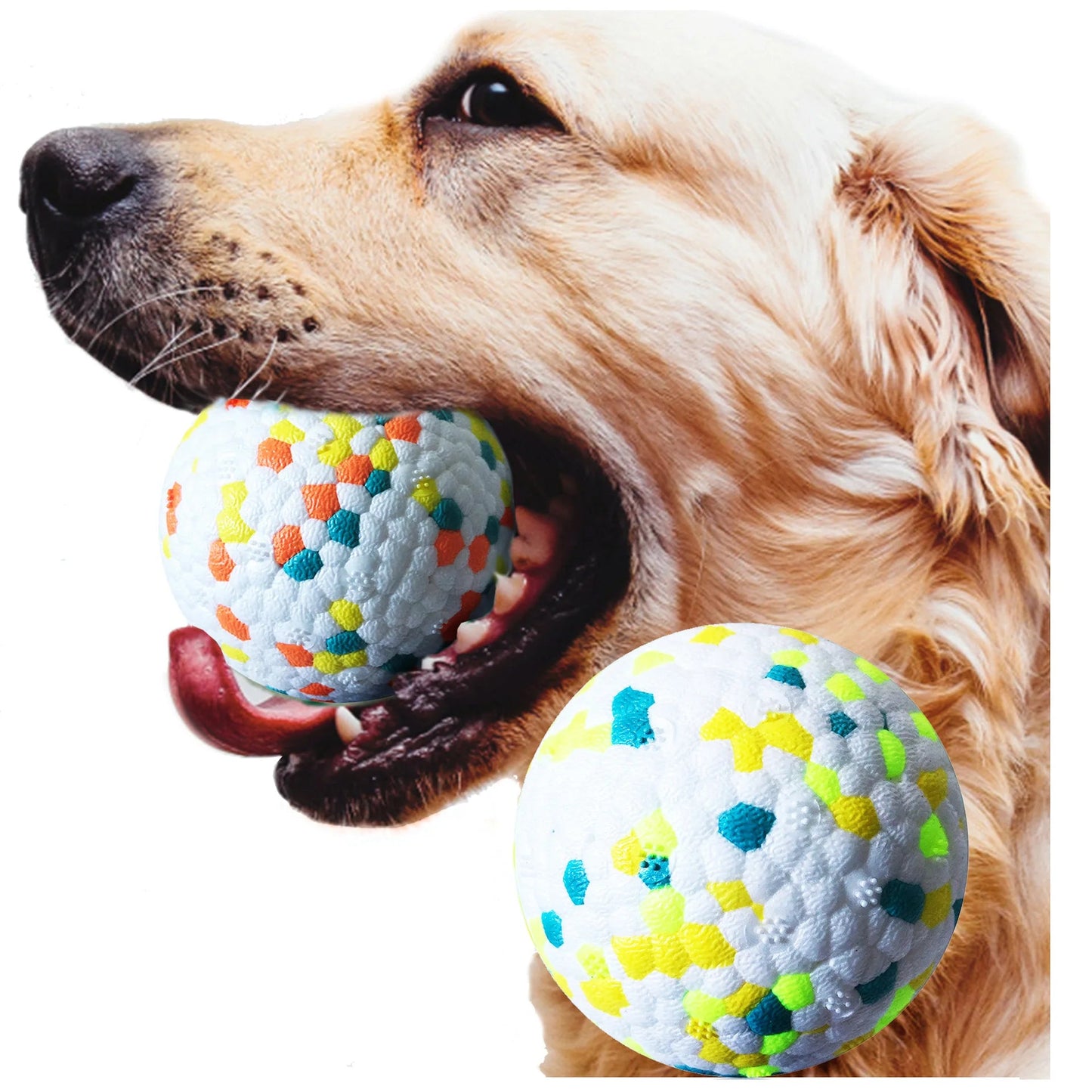Indestructible Dog Ball Toy for Aggressive Chewers - Durable Rubber 4