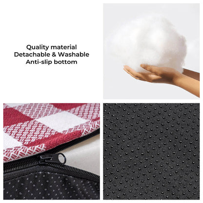 Large Festive Tartan Dog Bed with Ergonomic Foam Support 3