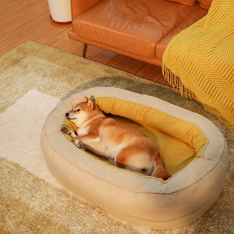 Orthopedic Dog Bed with Anti-Slip Base for Large Dogs, Cozy Donut Design 2