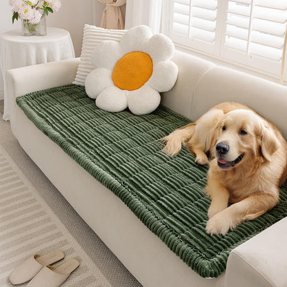 Pet Mat Non-Slip Flannel Couch Cover for Comfortable Pet Relaxation 0